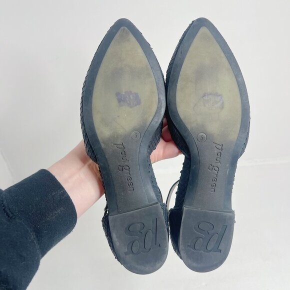 Paul Green Sadie Snakeprint Nubuck Ankle Strap Flat Black Nubuck Size. 7.5 - Picture 8 of 10